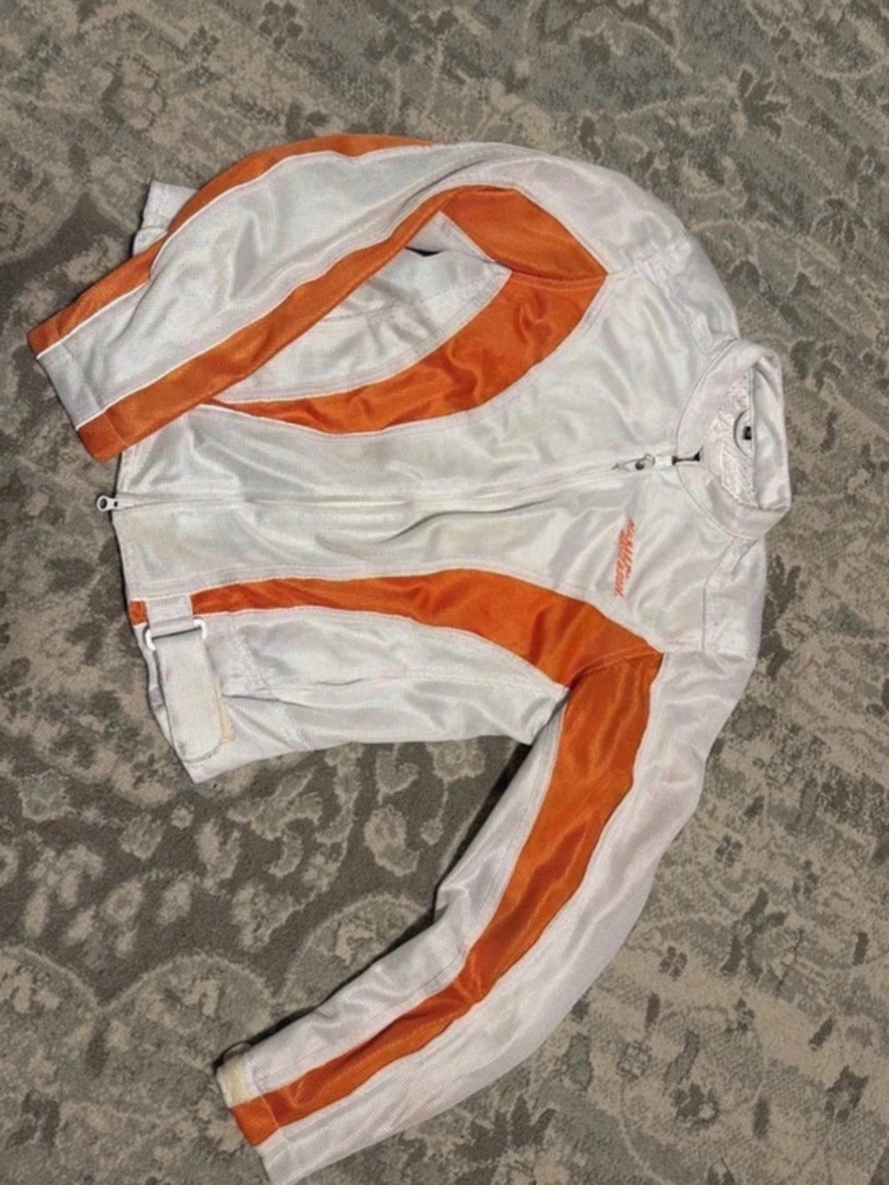 Harley-Davidson White and Orange Women's Jacket